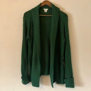 St. Johns Bay Green Cardigan Medium